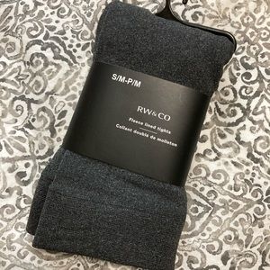 NWT Grey Fleece lined tights